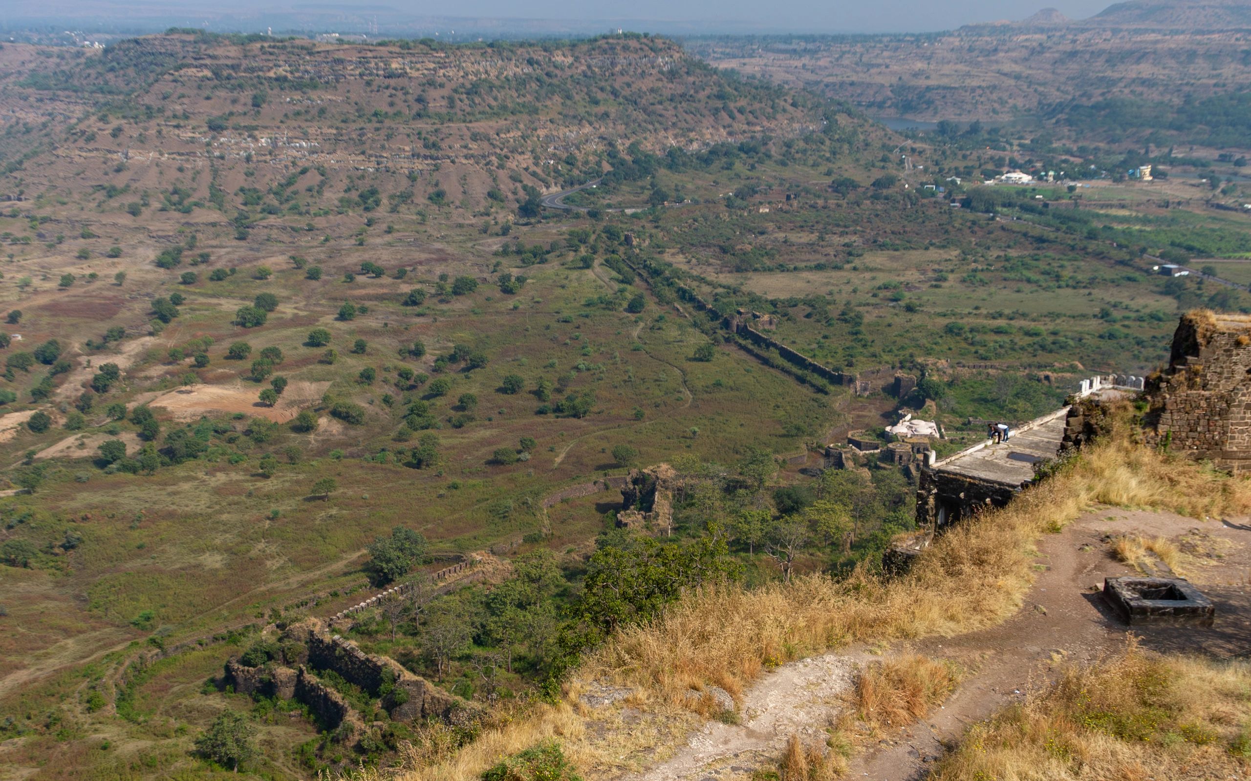 Historic fort landscape in Maharashtra